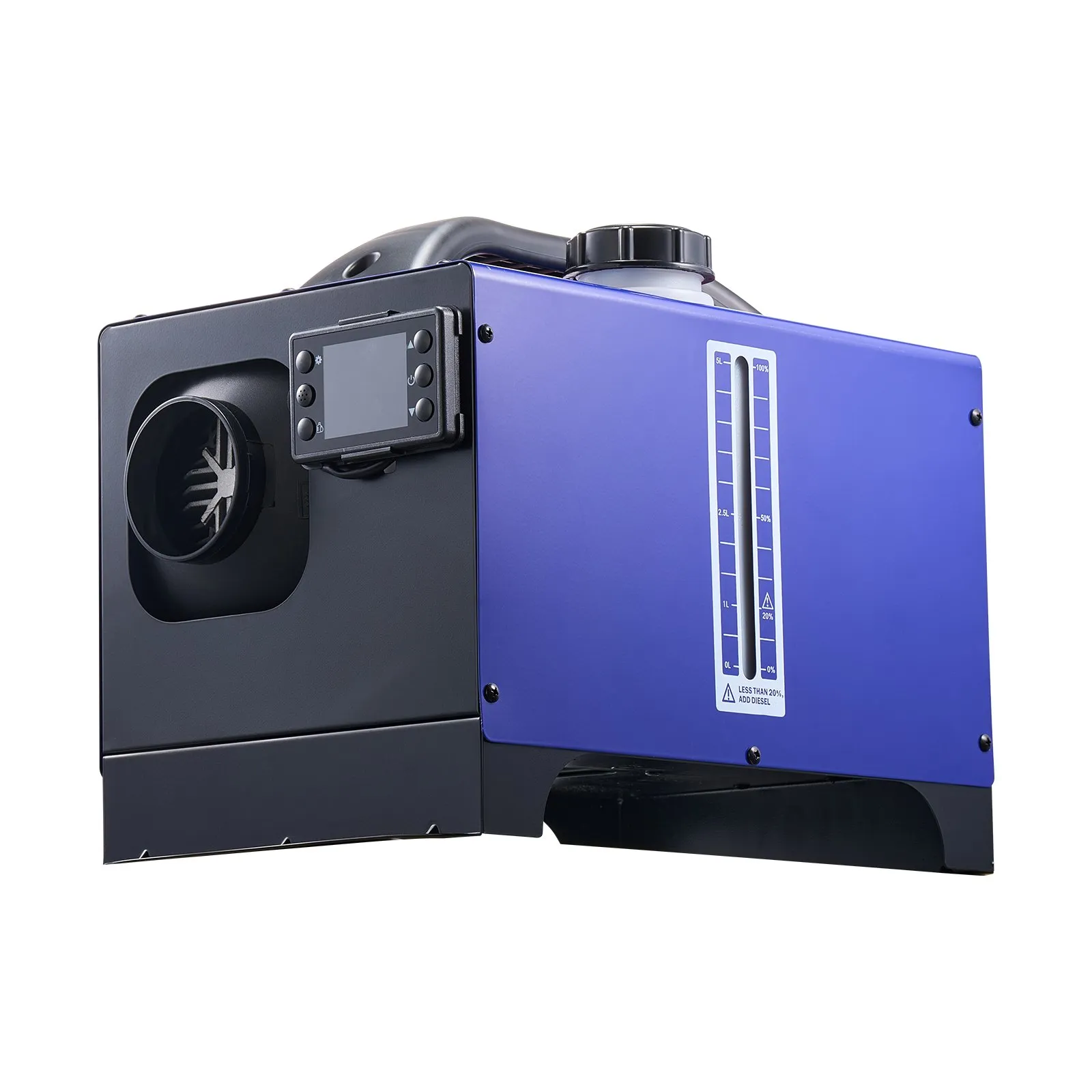 VEVOR Diesel Heater, 8KW, DC 12V/24V, All-in-One Portable Diesel Air Heater with Remote Control and LCD Display, Fast Heating Low Noise, 1.3 Gal Fuel Tank for Vehicles, RVs, Vans, Tractors, and Trucks 