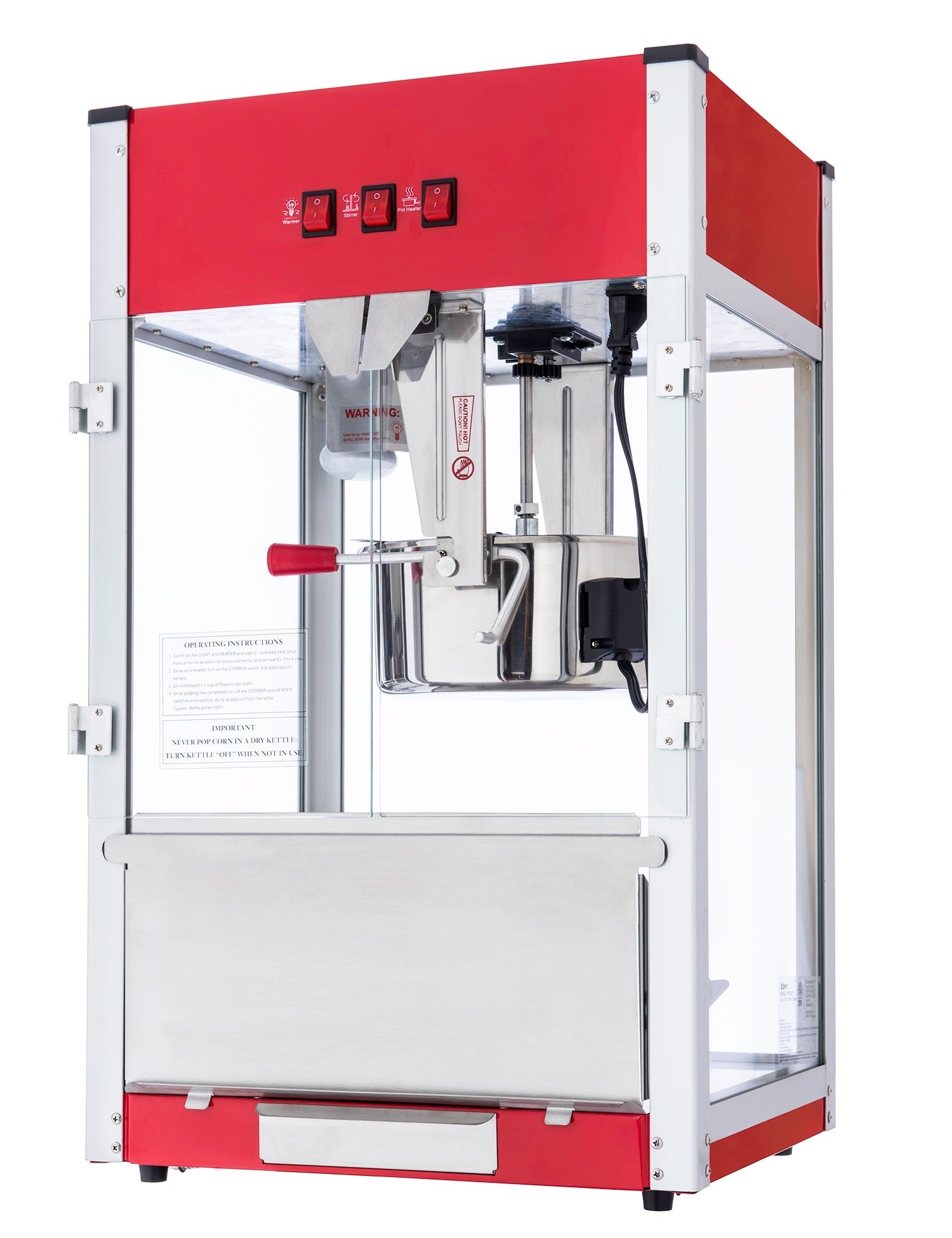 16oz Red Canadian Commercial Popcorn Machine 