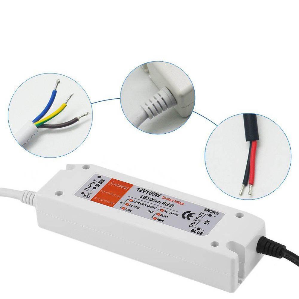 8A 100W Constant Voltage LED Driver AC 90-240V to DC 12V Power Supply~1004