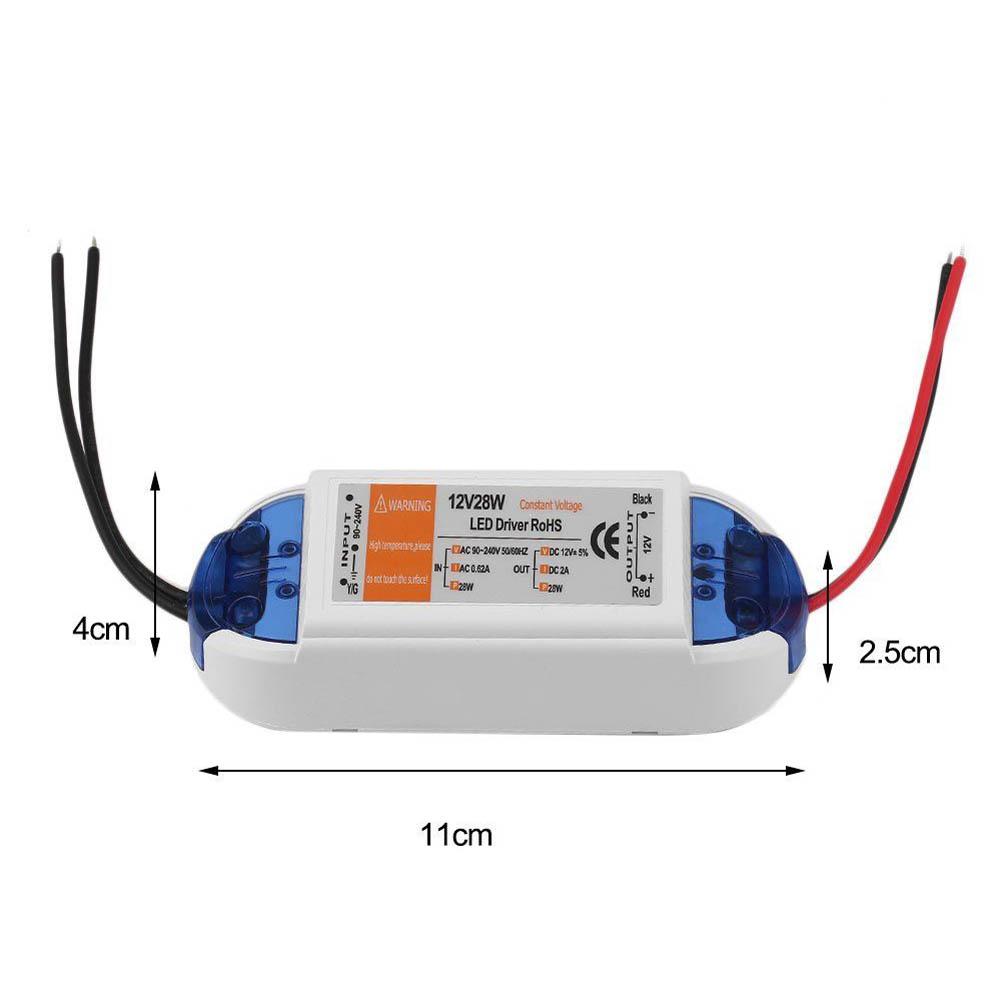 28W 2Amp Compact LED Driver AC 230V to DC12V Power Supply Transformer~1001