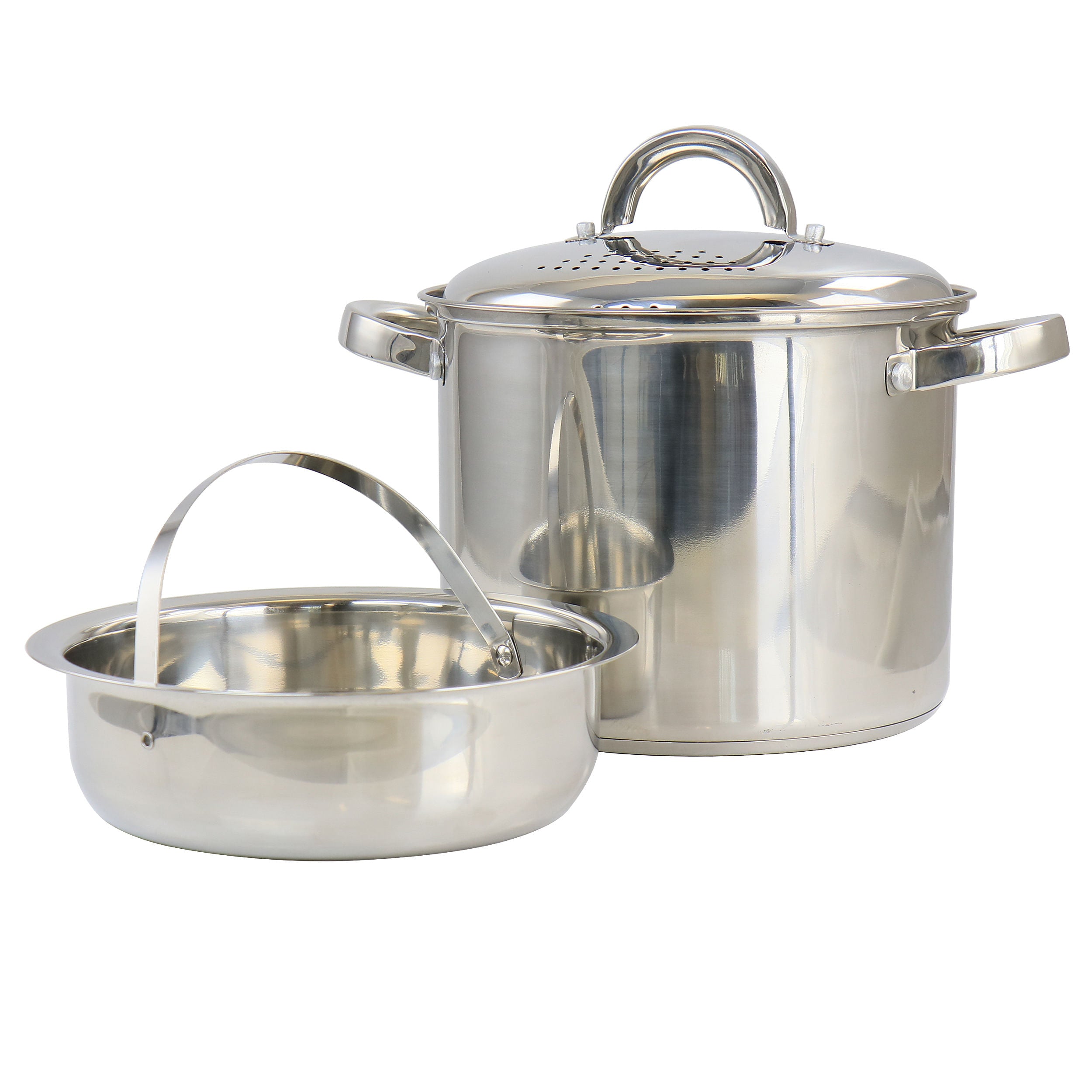 Oster Sangerfield 5 Quart Stainless Steel Pasta Pot with Strainer Lid and Steamer Basket - Free Shipping 