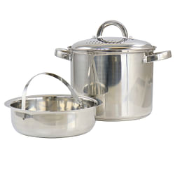 Oster Sangerfield 5 Quart Stainless Steel Pasta Pot with Strainer Lid and Steamer Basket - Free Shipping 