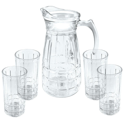 Gibson Home Jewelite Glass Pitcher and Tumbler Set - Free Shipping 