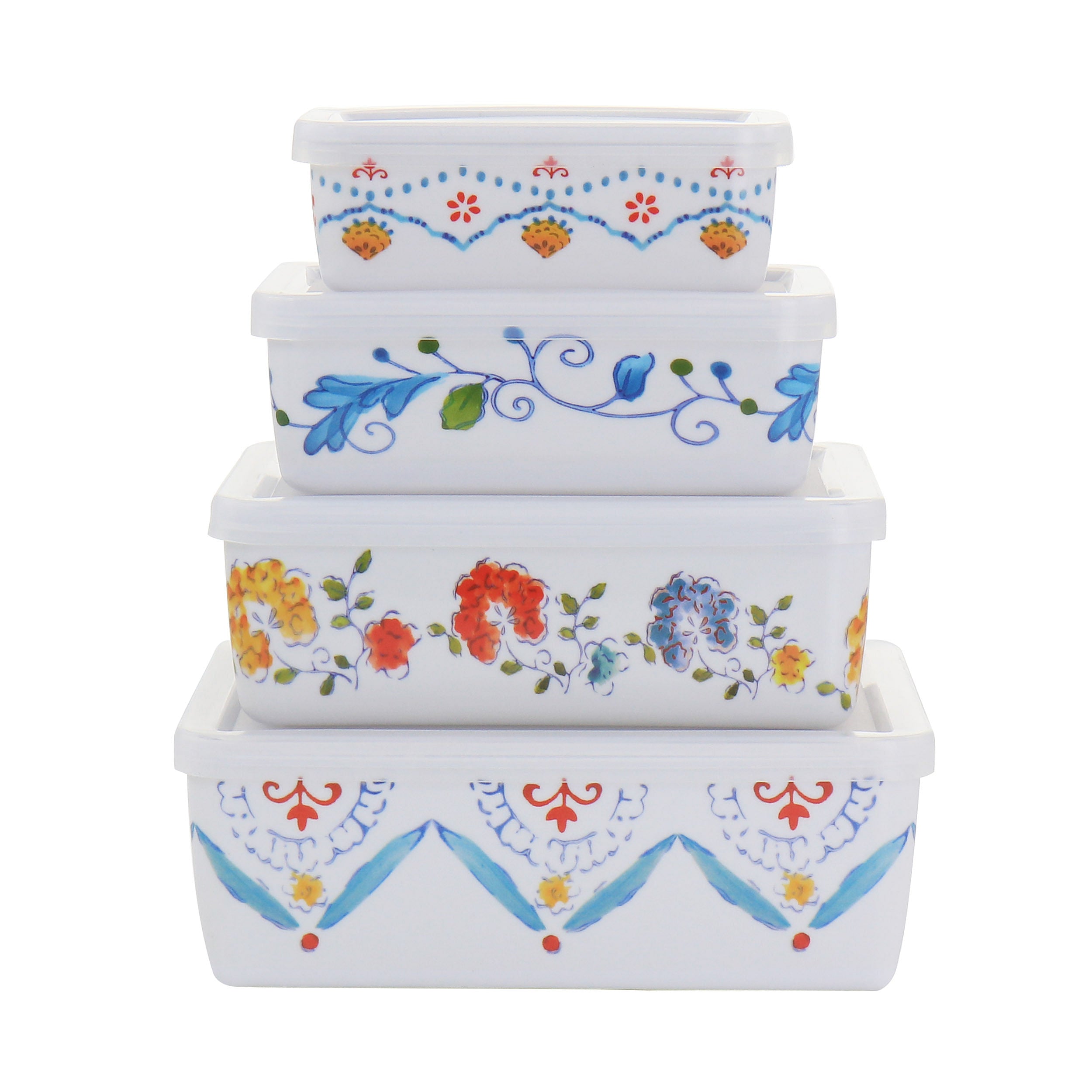 Gibson Home 8 Piece Anaya Rectangular Nesting Food Storage Set - Free Shipping