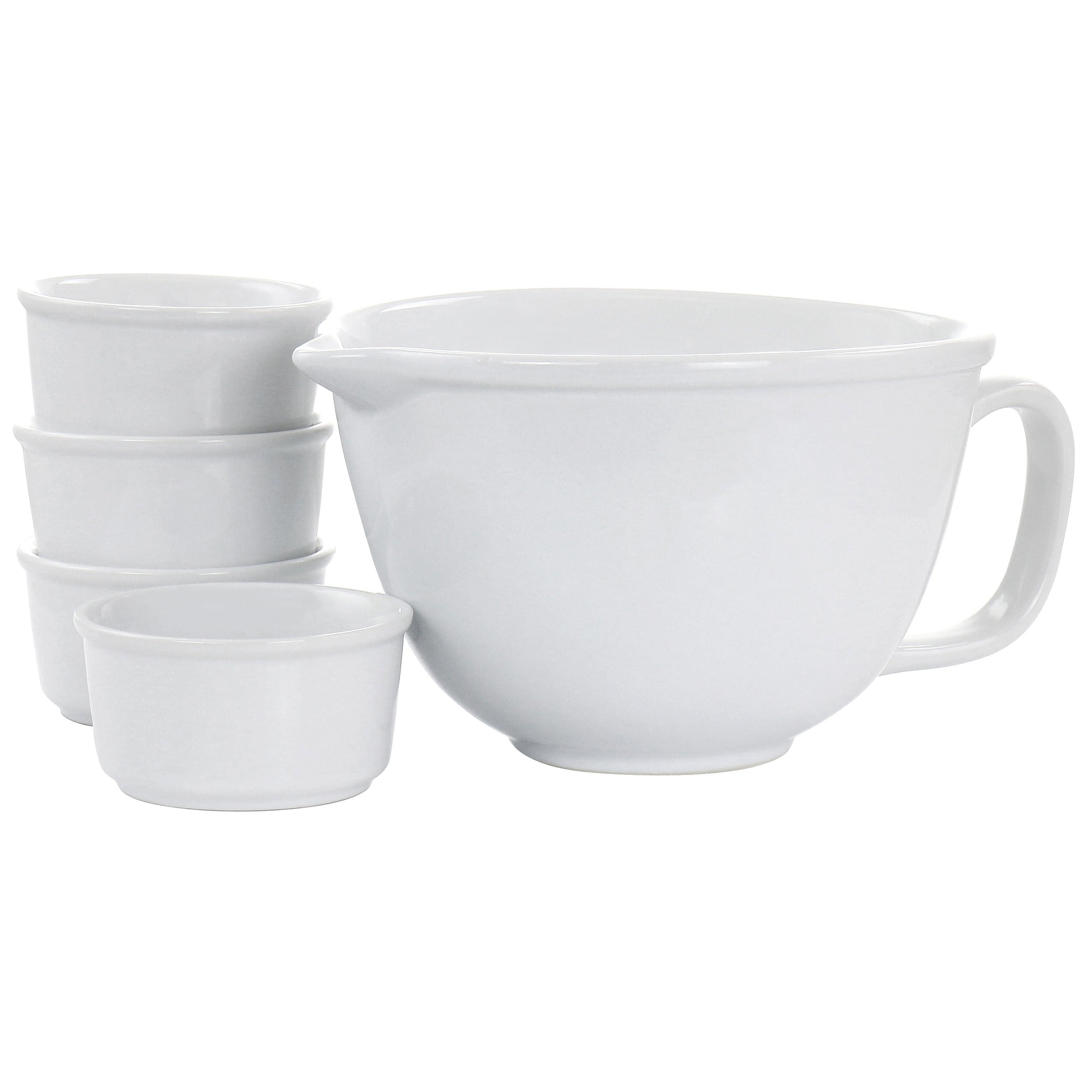 Gibson Elite Gracious Dining 5 Piece Ramekin and Mixing Bowl Set - Free Shipping