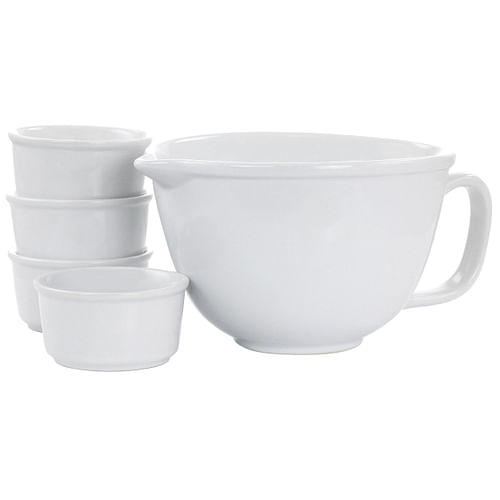 Gibson Elite Gracious Dining 5 Piece Ramekin and Mixing Bowl Set - Free Shipping