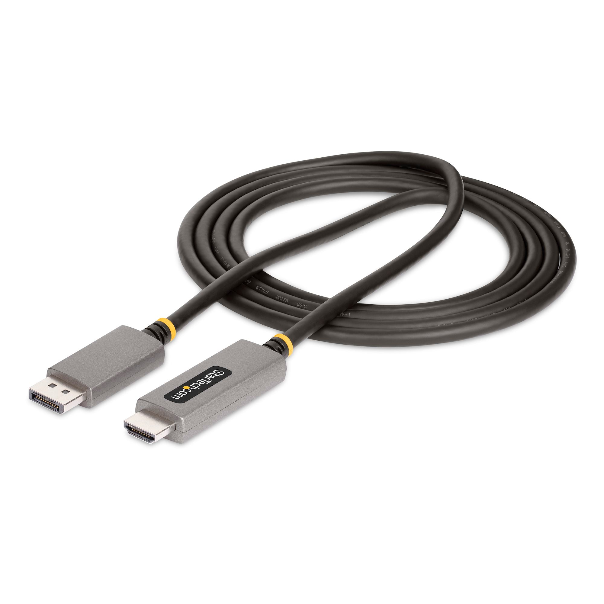 6.6ft (2m) DisplayPort to HDMI Adapter Cable, 8K 60Hz, 4K 144Hz, HDR10, DP 1.4 to HDMI 2.1 Active Video Converter, DisplayPort Desktop to HDMI Monitor, M/M - DP to HDMI Cord 