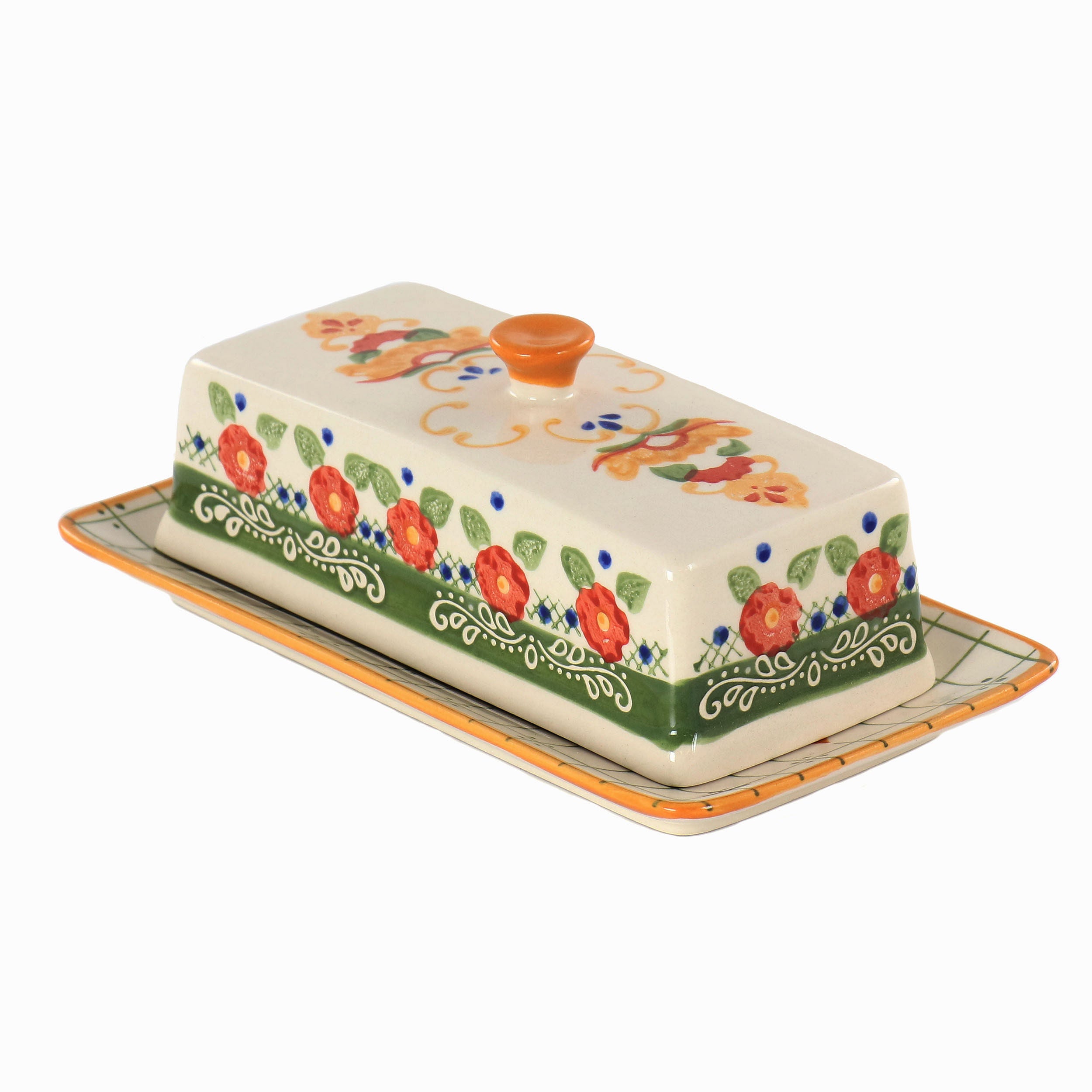 Laurie Gates California Designs 8 Inch Stoneware Tierra Butter Dish - Free Shipping 