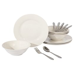 Gibson Everyday Yarbury 16 Piece Fine Certamic Dinnerware Set in White - Free Shipping 