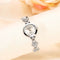 Ladies Flower Bracelet Watch – Casual Quartz Watch, Round Dial, Silicone Strap & Shell, Alloy Case, Stylish Everyday Accessory