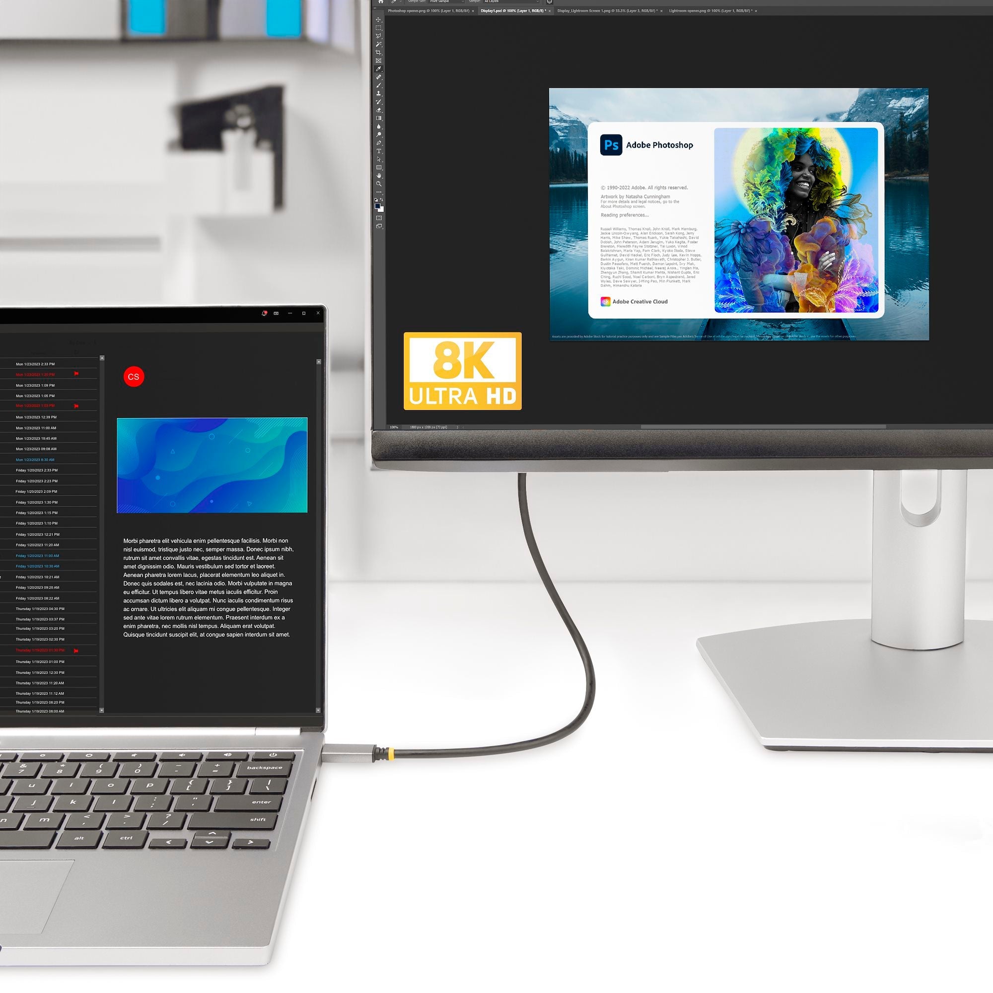 USB-C to HDMI Adapter Cable, 8K 60Hz, 4K 144Hz, HDR10, USB Type-C to HDMI 2.1 Video Converter Cable, USB-C DP Alt Mode/USB4/Thunderbolt Compatible - USB-C Laptop to HDMI 