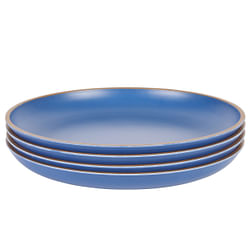 Gibson Home Rockabye 4 Piece 10.7 Inch Melamine Dinner Plate Set In Blue - Free Shipping 