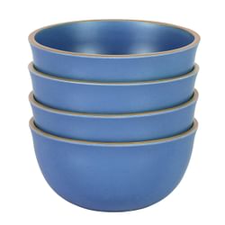Gibson Home Rockabye 4 Piece 6.1 Inch Melamine Cereal Bowl Set in Blue - Free Shipping 