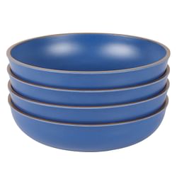 Gibson Home Rockabye 4 Piece 8.5 Inch Melamine Dinner Bowl Set In Blue - Free Shipping 