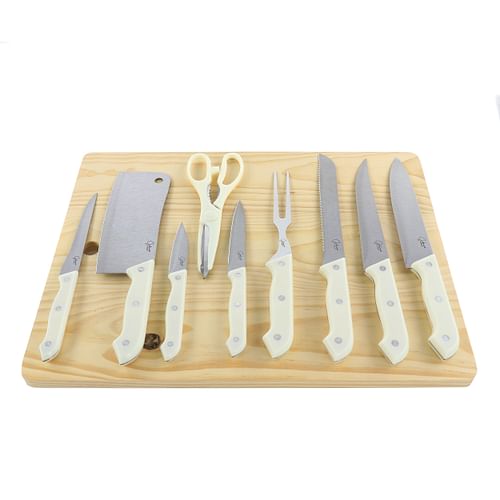 Gibson Home Wildcraft 10 Piece Cutlery Set With Cutting Board - Free Shipping 