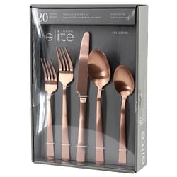 Gibson Elite Earlston 20 Piece Stainless Steel Flatware Set in Bronze - Free Shipping 