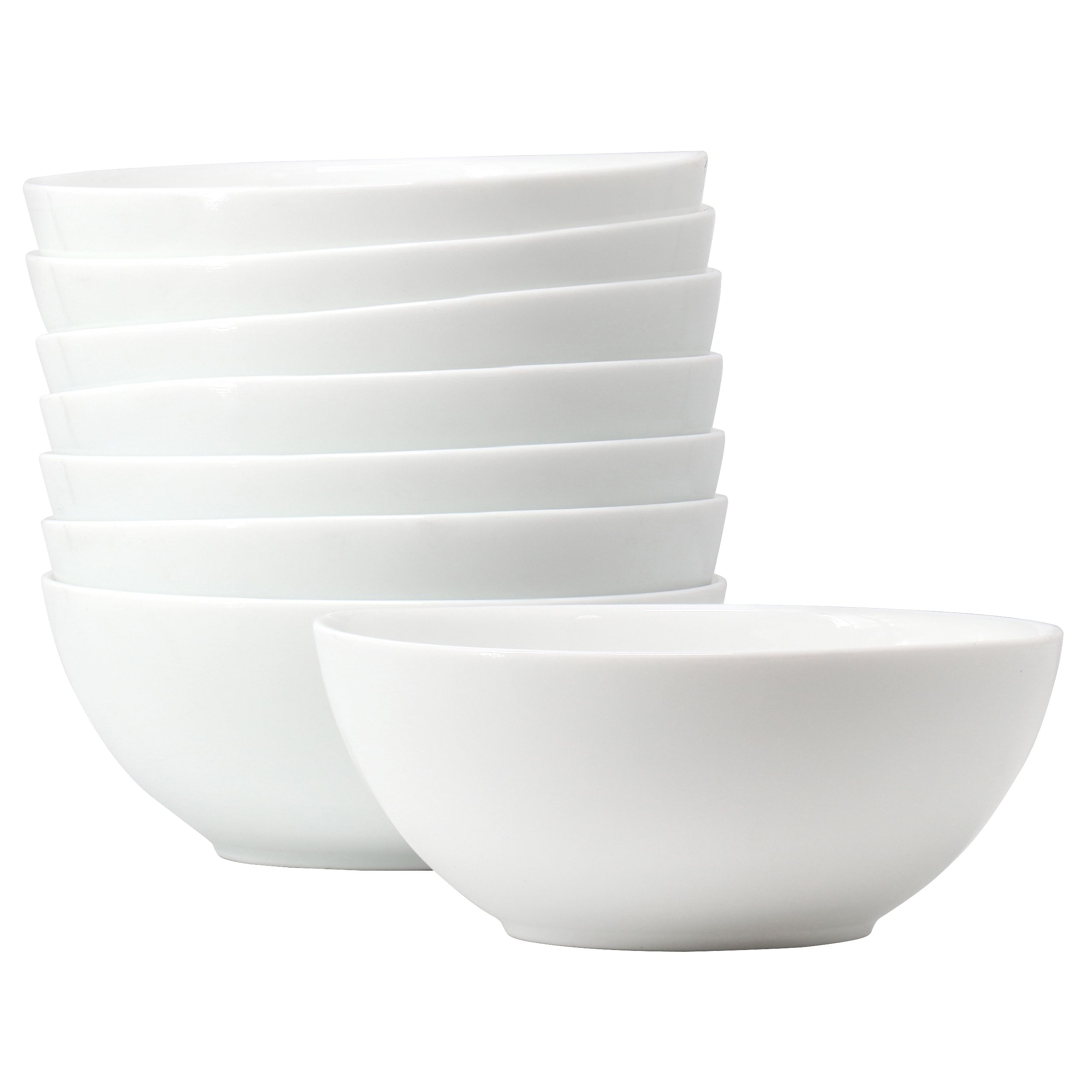 Ultra by Gibson Olstead 8 Piece 5.5 Inch Tempered Opal Glass Bowl Set in White - Free Shipping