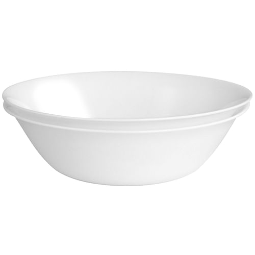 Ultra by Gibson 2 Piece 46oz Tempered Opal Glass Serving Bowl Set in White Shadow - Free Shipping