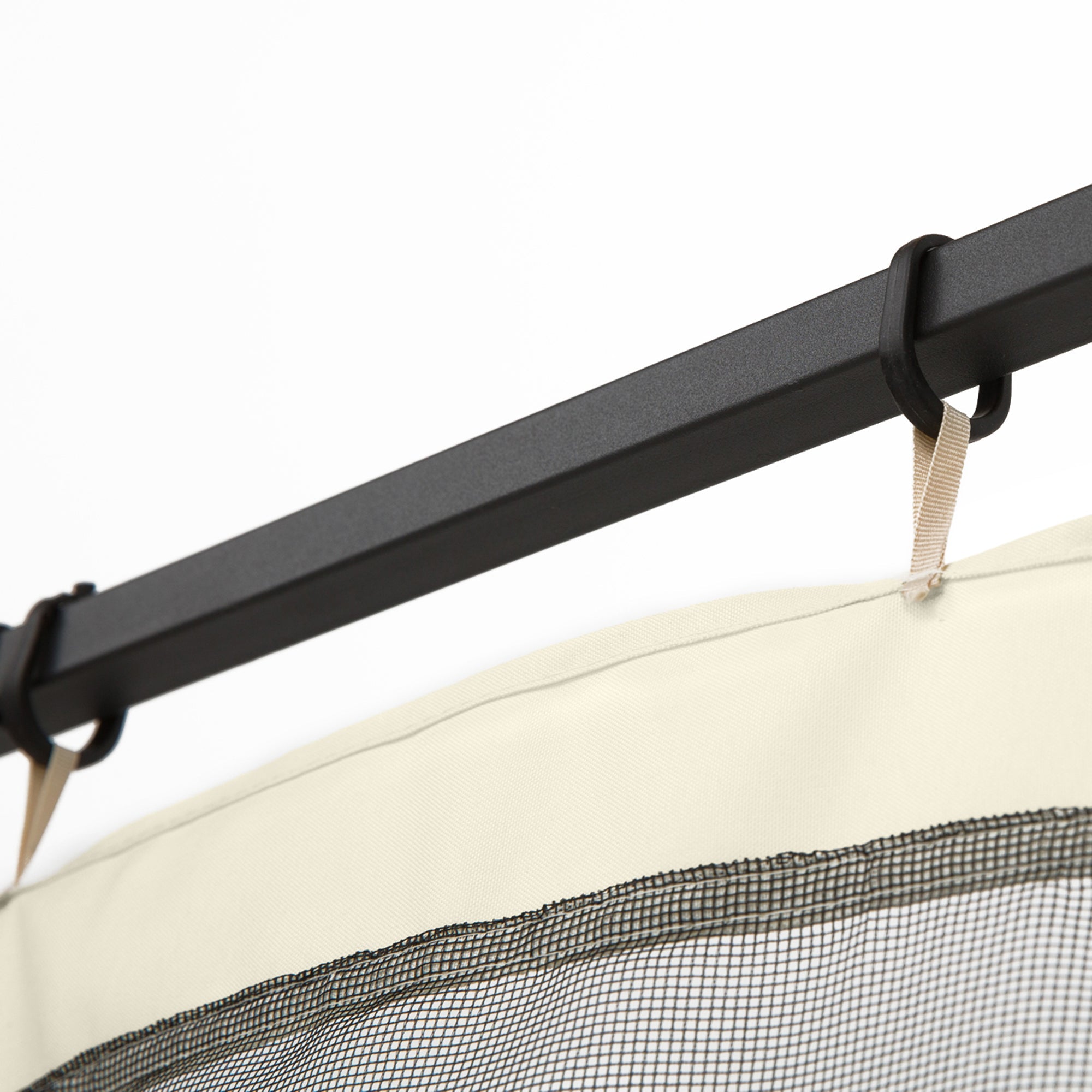 Outsunny Gazebo Bug Screen 10'x12' Replacement Mosquito Netting Zippered Black 