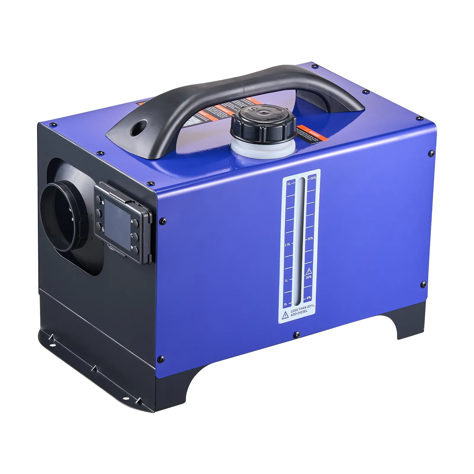 VEVOR Diesel Heater, 8KW, DC 12V/24V, All-in-One Portable Diesel Air Heater with Remote Control and LCD Display, Fast Heating Low Noise, 1.3 Gal Fuel Tank for Vehicles, RVs, Vans, Tractors, and Trucks 