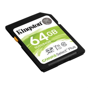 Kingston Canvas Select Plus 64 GB Class 10/UHS-I (U1) V10 SDXC 