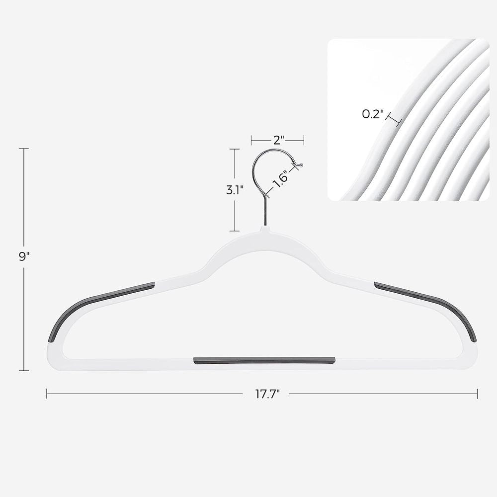 SONGMICS Pack of 50 Plastic Coat Hangers 