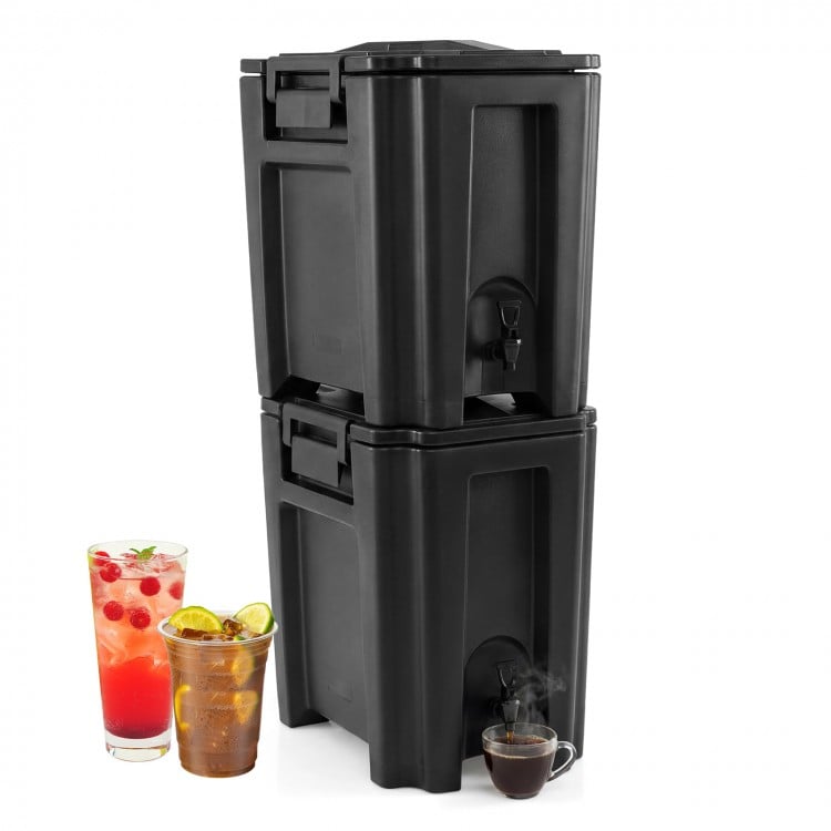 13.2 Gal Insulated Beverage Dispenser Commercial with Two-Stage Faucet