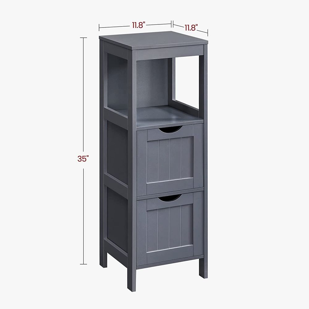 VASAGLE Bathroom Floor Cabinet with 2 Drawers 