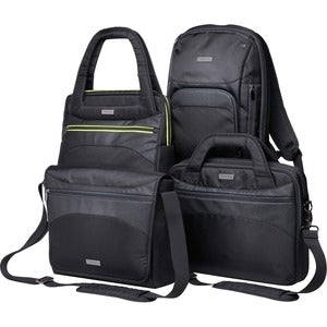 Kensington Triple Trek Carrying Case (Backpack) for 14" Ultrabook, Chromebook, Tablet, Smartphone - Black 