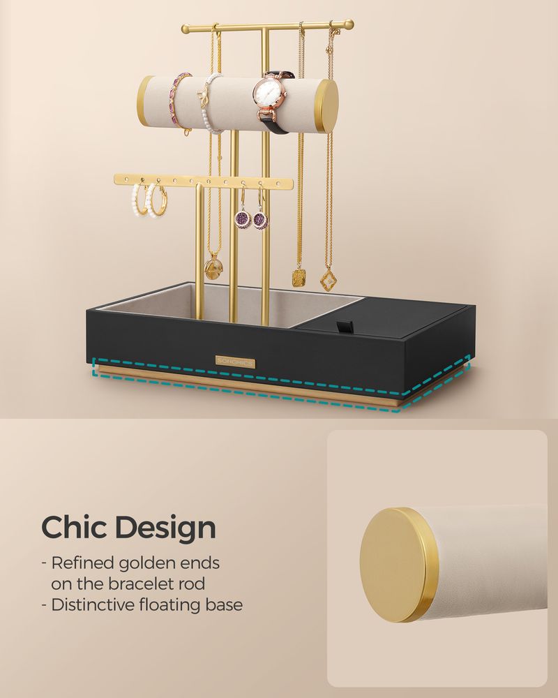 SONGMICS Jewelry Holder with Necklace Earring Bracelet Holder 
