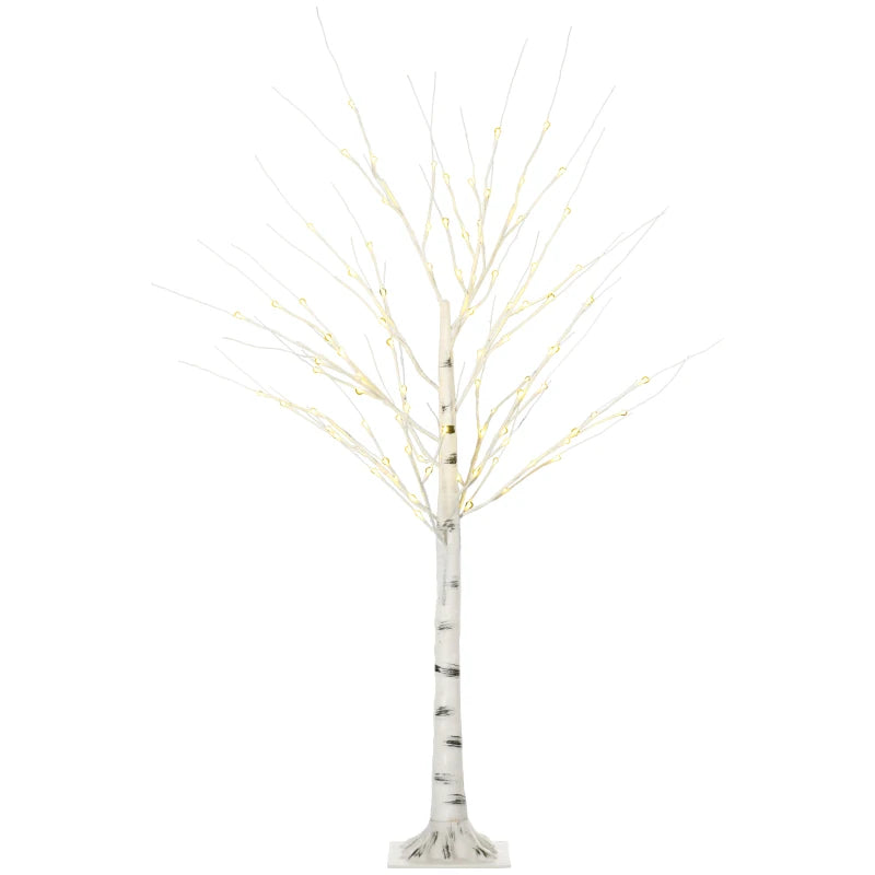 Outsunny Garden Birch Tree Light with 58 Warm LED Lights and 8 Modes, DIY Artificial Lamp for Indoor & Outdoor Parties 