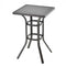 24 Inch Patio Bar Height Table with Aluminum Tabletop and Adjustable Foot Pads