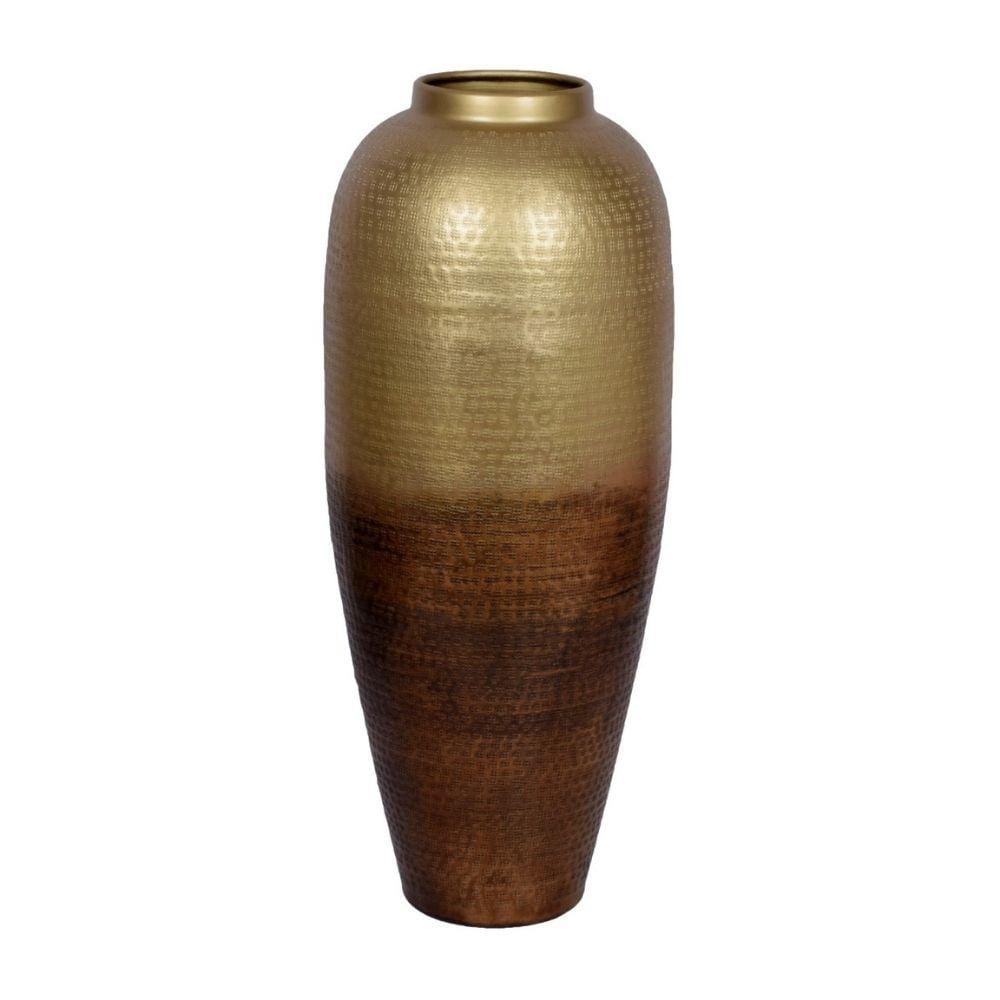 Selina Hand Hammered Brass Floor Vase 