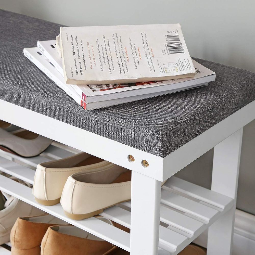 SONGMICS Bamboo Shoe Bench 