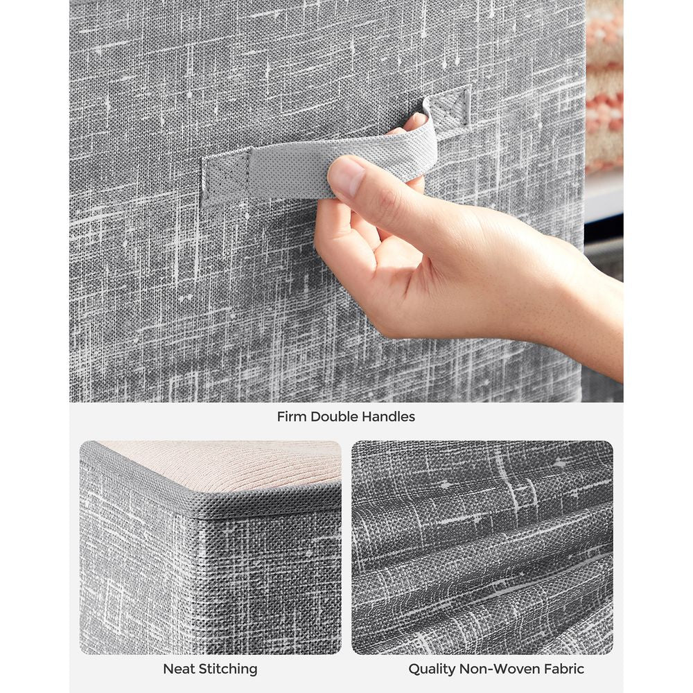 SONGMICS Non-Woven Fabric Storage Cubes with Double Handles 