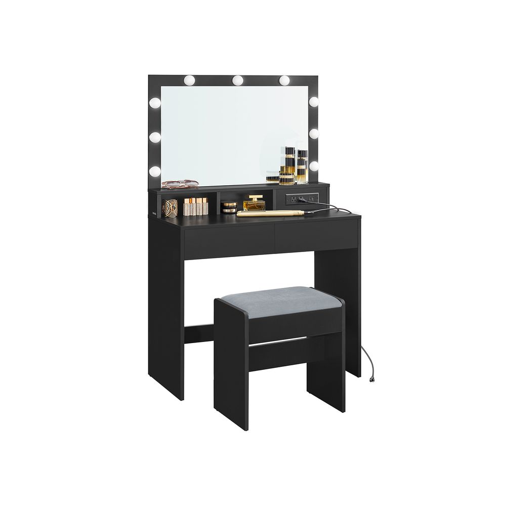 VASAGLE Vanity Desk with Mirror and Lights 