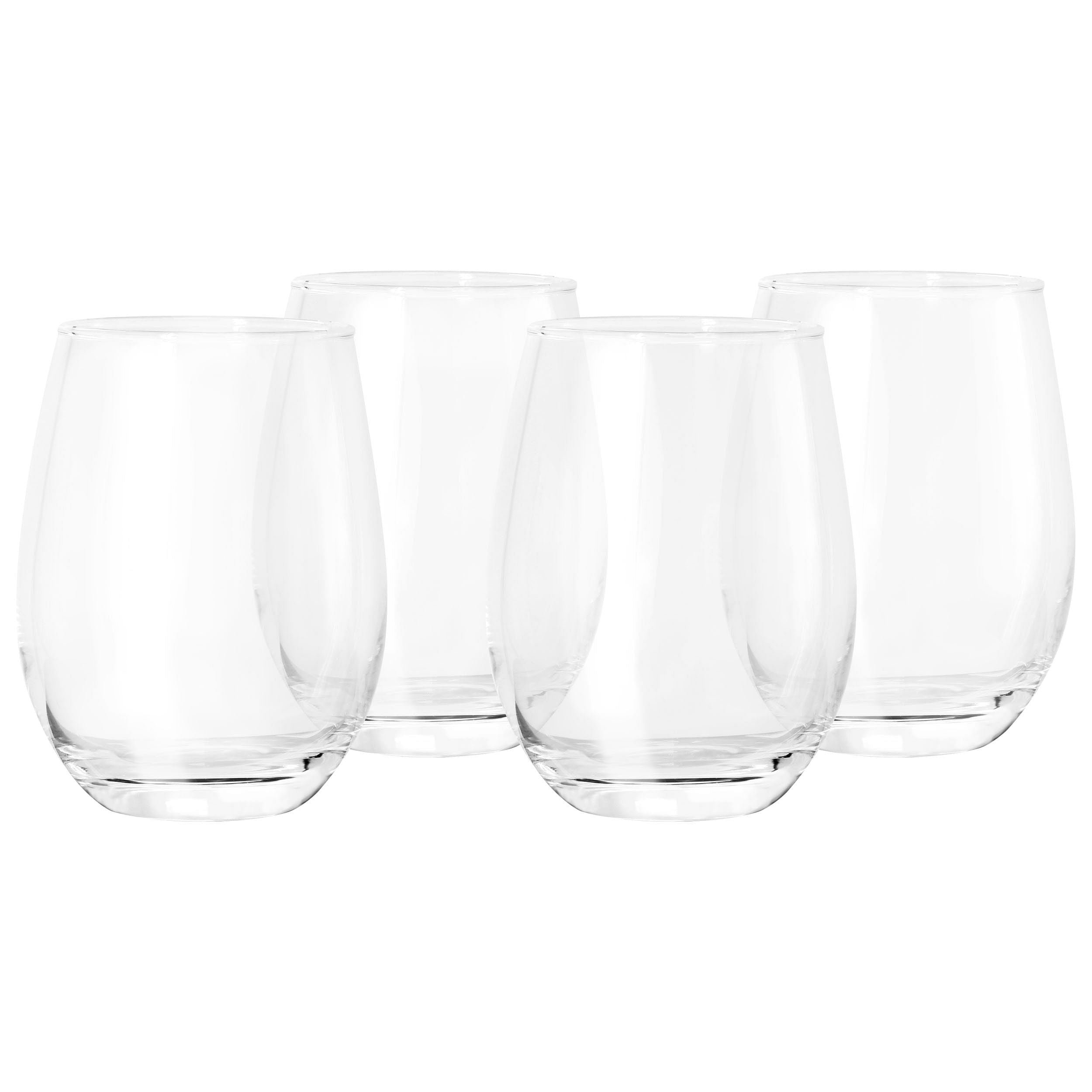 Gibson Home Belinni 4 Piece 18oz Classic Stemless Wine Glass Set - Free Shipping