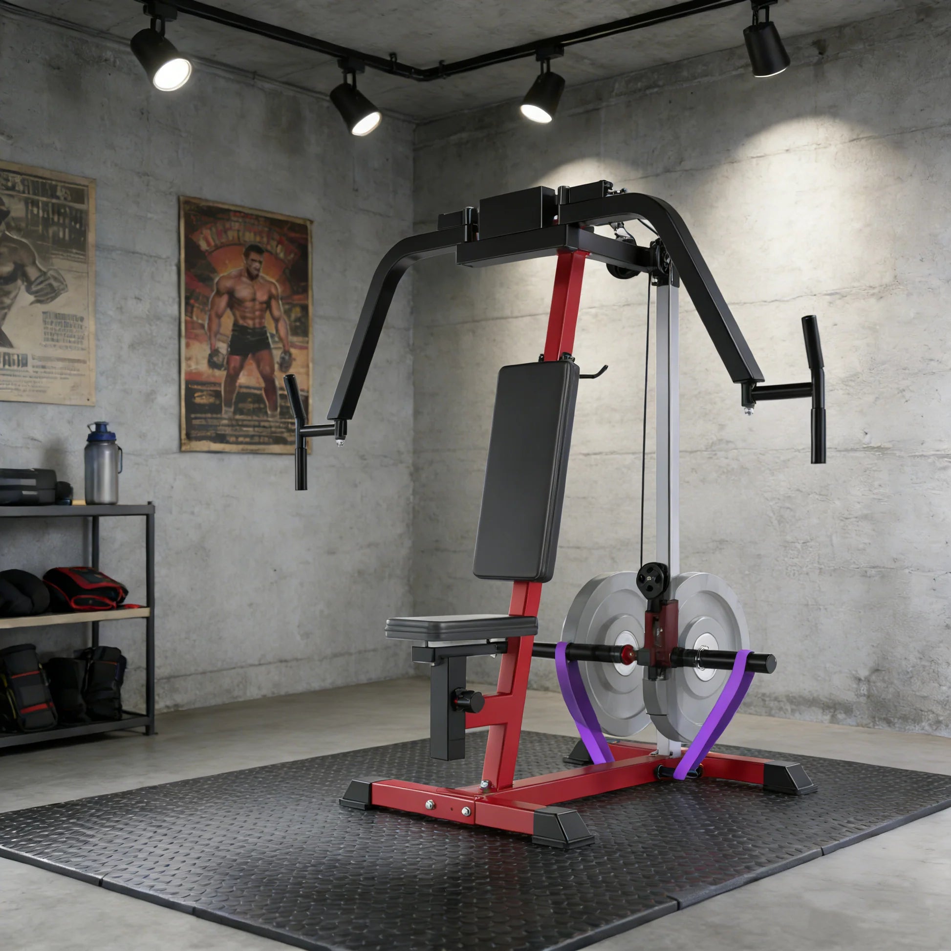 YODOLLA Adjustable Chest Fly & Reverse Delt Machine – PEC Deck Upper Body Trainer (Black/Red)