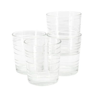 Gibson Home 4 Piece 13.5 Ounce Swirl Double Old-Fashioned Glassware Set - Free Shipping 