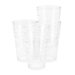 Gibson Home 4 Piece 16 Ounce Swirl Glass Tumbler Set - Free Shipping