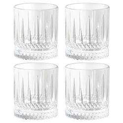Gibson Home 4 Piece 13 Ounce Iceberg Embossed Double Old-Fashioned Glass Set - Free Shipping 