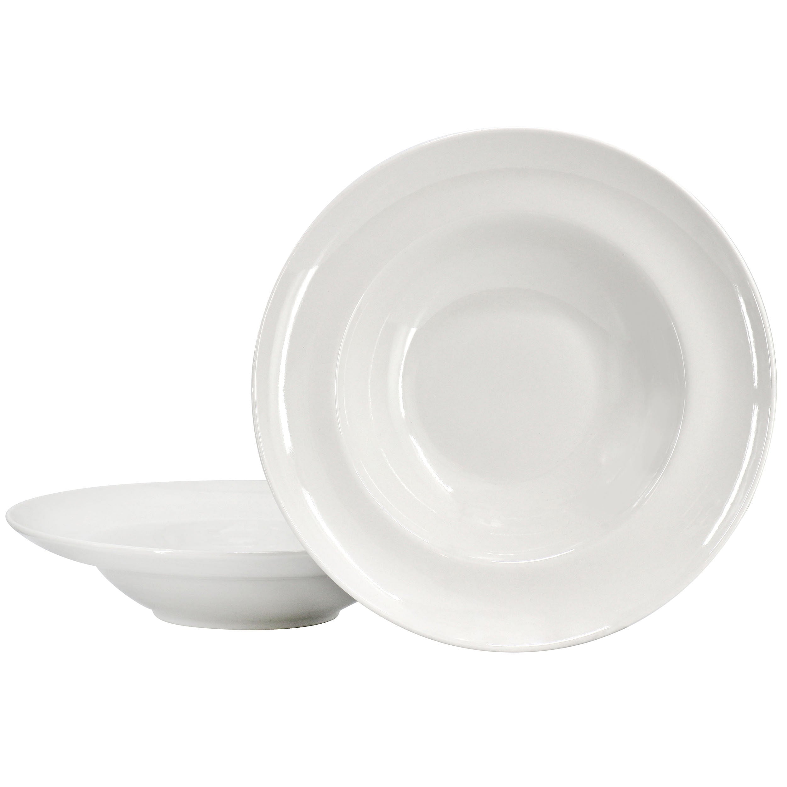 Gibson Home Great Essentials 2 Piece Fine Ceramic 20oz Entree Bowl Set in White - Free Shipping 