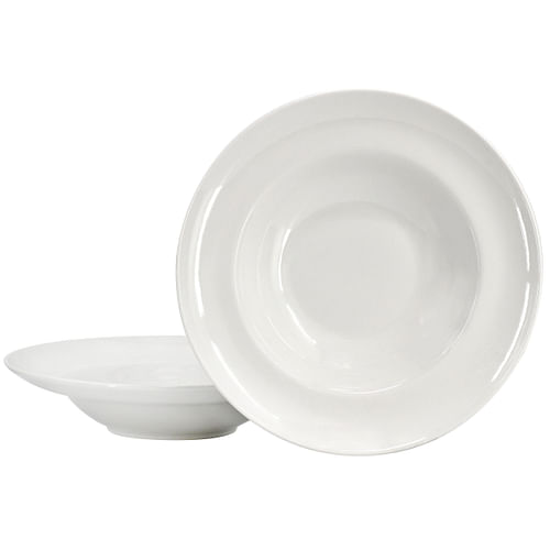 Gibson Home Great Essentials 2 Piece Fine Ceramic 20oz Entree Bowl Set in White - Free Shipping 
