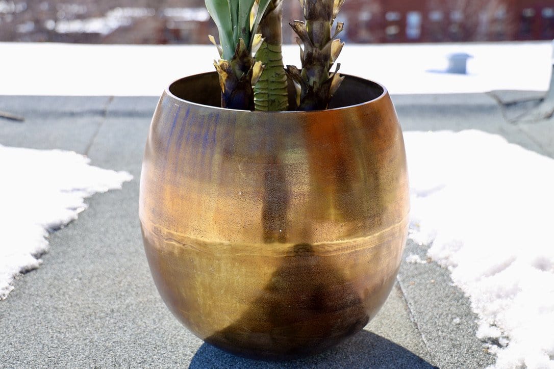 Gaby - Copper Brass Mid-Century Planter (Multiple Sizes) 