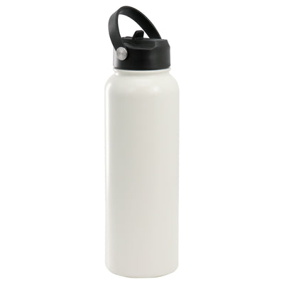 Gibson Home Marina 38oz Stainless Steel Thermal Bottle with Lid in Cream - Free Shipping 