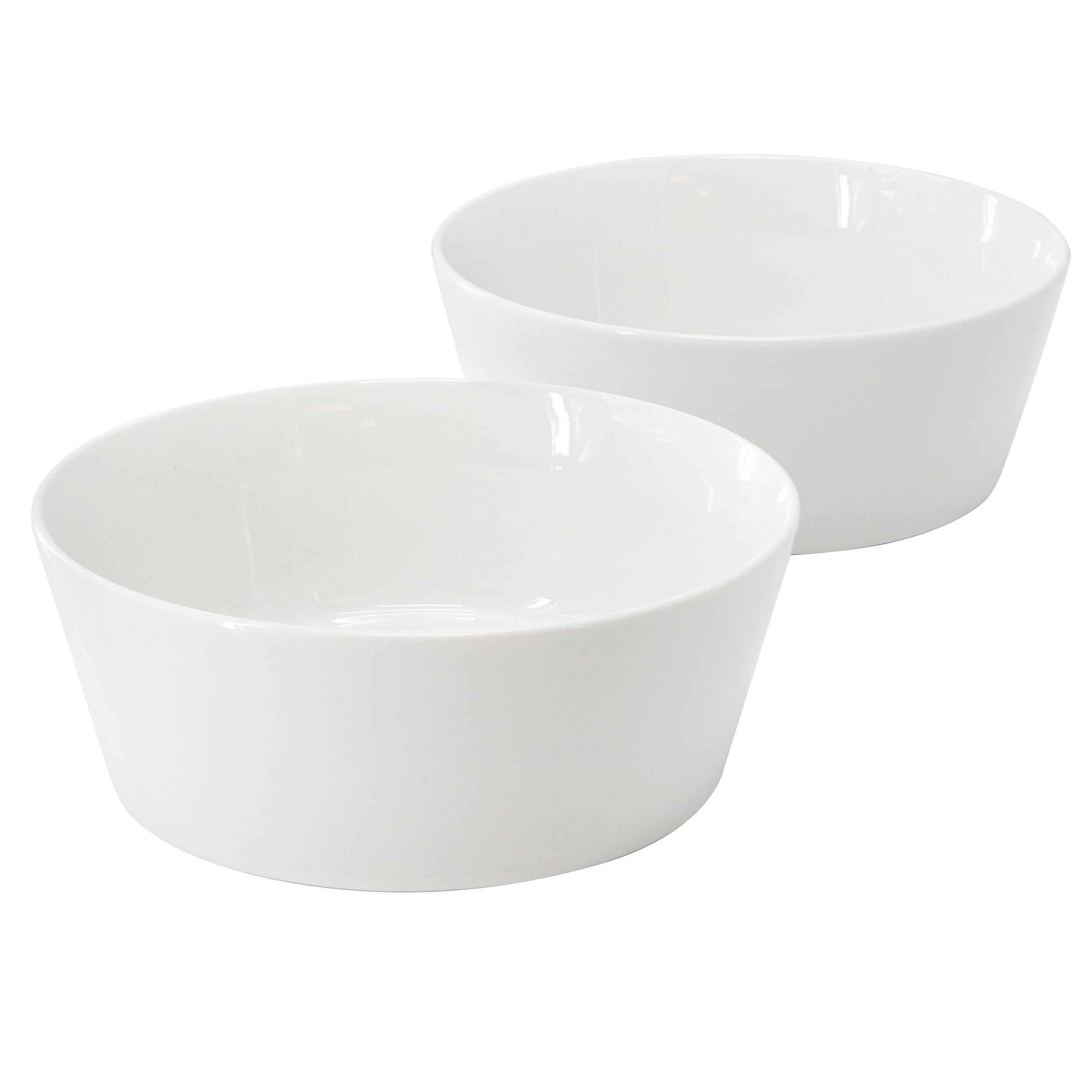 Gibson Home 2 Piece 6.75 Inch Round Fine Ceramic Side Bowl Sets in White - Free Shipping