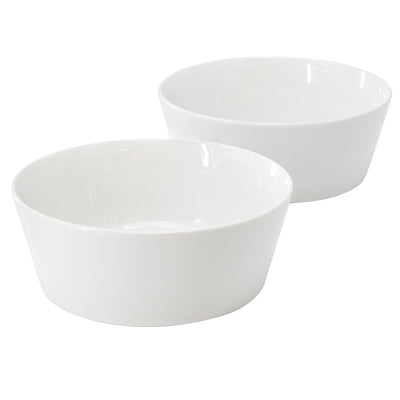 Gibson Home 2 Piece 6.75 Inch Round Fine Ceramic Side Bowl Sets in White - Free Shipping 