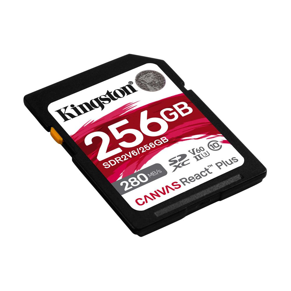 Carte mémoire Kingston Canvas React Plus V60 SD 256Go
