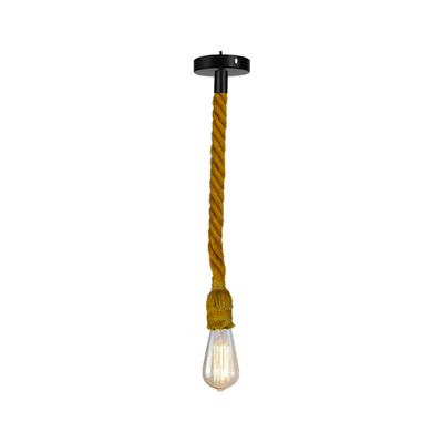 Industrial Vintage Hemp Rope Pendant Light~1465 