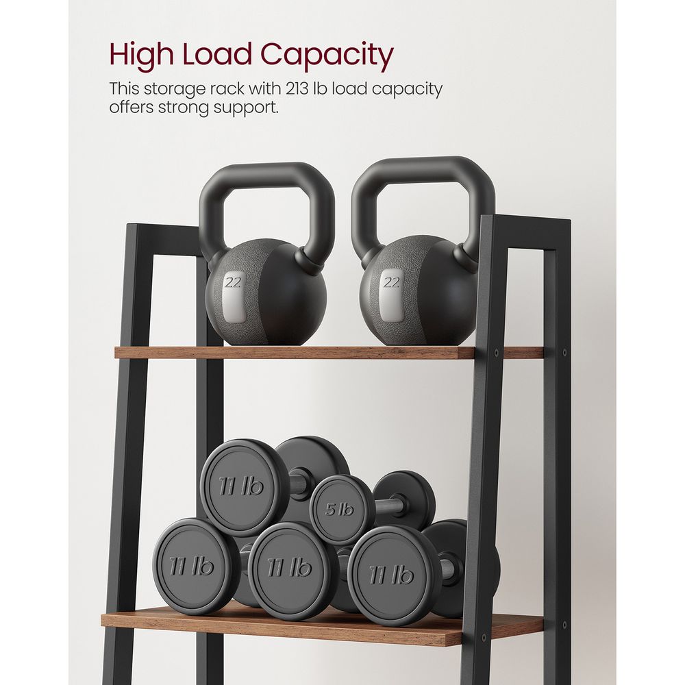 VASAGLE 4-Tier Ladder Shelf with Steel Frame 